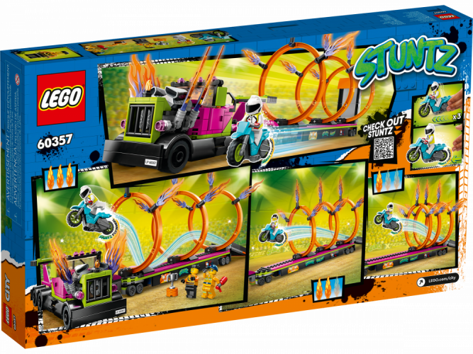 LEGO® City 60357 Camião de Acrobacias e Desafio do Anel de Fogo