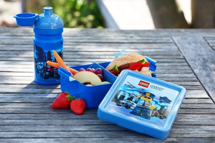 LEGO® City snack set (bottiglia e scatola) - blu