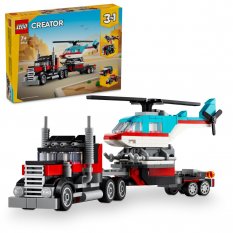 LEGO® Creator 3-in-1 31146 Camionetă-platformă cu elicopter