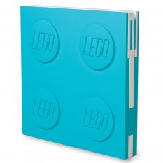 LEGO® Zápisník s gélovým perom ako klipom - azúrový