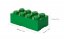 LEGO® box na svačinu 100 x 200 x 75 mm - tmavo zelená