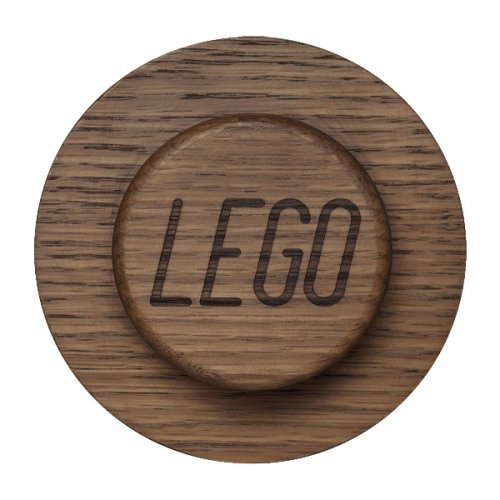 LEGO® appendiabiti da parete in legno, 3 pezzi (rovere - tinto scuro)