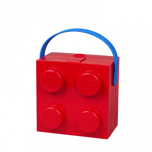 LEGO® doboz fogantyúval - piros