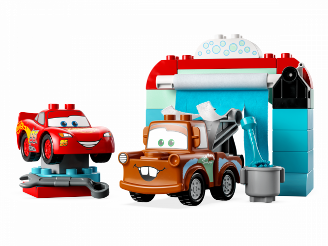LEGO® Disney™ 10996 Zygzak McQueen i Złomek — myjnia