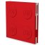 LEGO® Notizbuch mit Gelstift als Clip - Rot