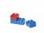 LEGO® asztali dobozok fiókkal Multi-Pack 3 db - piros, kék