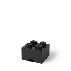 LEGO® Úložný box 4 so zásuvkou - čierna
