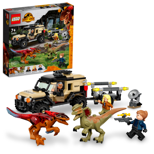 LEGO® Jurassic World™ 76951 Le transport du Pyroraptor et du Dilophosaurus