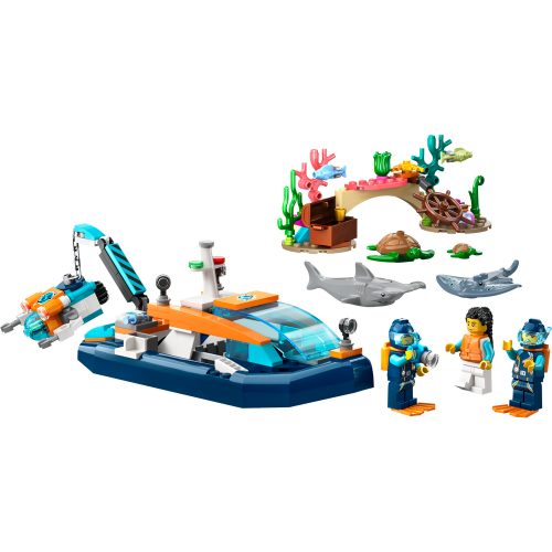 LEGO® City 60377 Łódź do nurkowania badacza