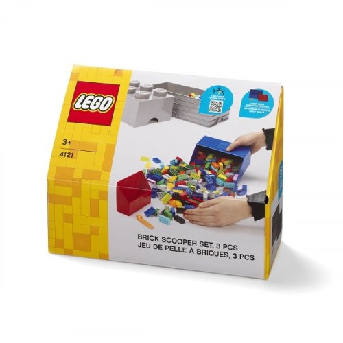 LEGO® naberačka kociek - červená/modrá, sada 2 kusov