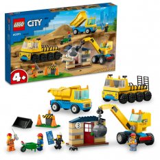 LEGO® City 60391 Camioane de construcție și macara cu bilă pentru demolări