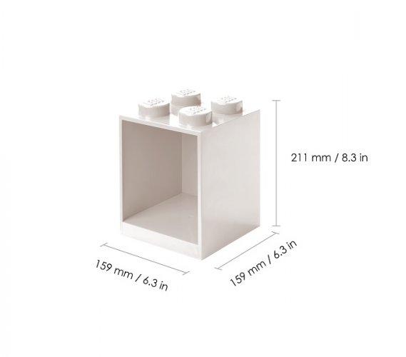 LEGO® Brick prateleiras suspensas, conjunto de 2 - branco