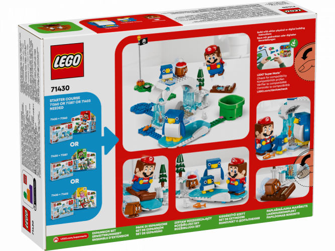 LEGO® Super Mario™ 71430 Set de extindere Aventura în zăpadă a familiei penguin