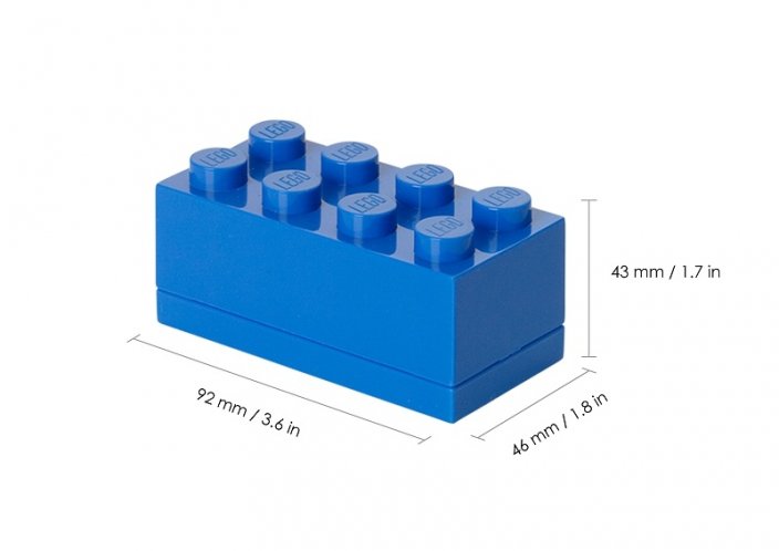 LEGO® Mini Box 46 x 92 x 43 - kék
