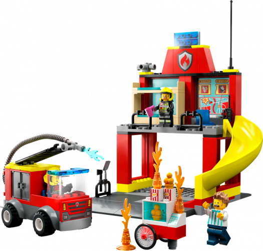 LEGO® City 60375 Remiza strażacka i wóz strażacki