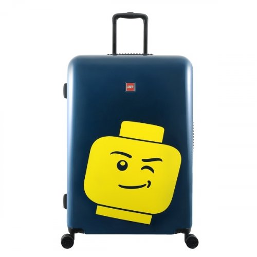 LEGO® Luggage ColourBox Minifigure Head 28\" - Marineblauw