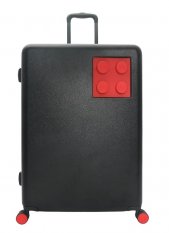 LEGO® Luggage URBAN 28\" - Preto-vermelho