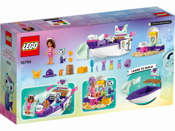 LEGO® Koci domek Gabi 10786 Statek i spa Gabi i Syrenkotki