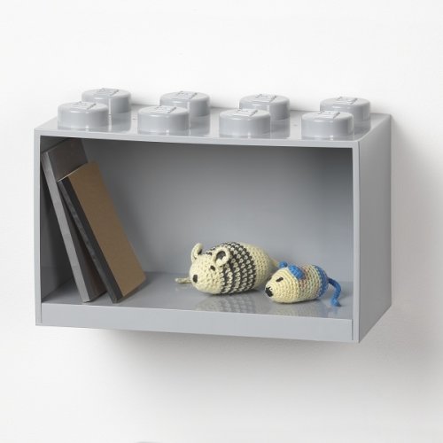 LEGO® Brick 8 závesná polica - šedá