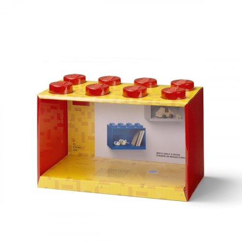 LEGO® Brick 8 závesná polica - červená