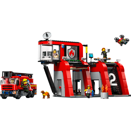 LEGO® City 60414 La caserne et le camion de pompiers