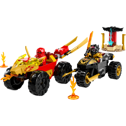 LEGO® Ninjago® 71789 Verfolgungsjagd mit Kais Flitzer und Ras' Motorrad