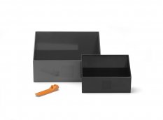 LEGO® naberačka kociek - šedá/čierna, sada 2 kusov