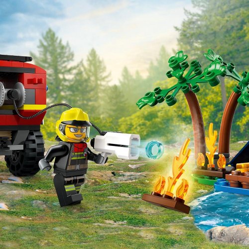LEGO® City 60412 Camión de Bomberos 4x4 con Barco de Rescate
