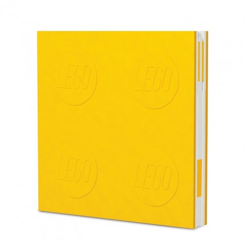 LEGO® Taccuino con penna gel come clip - giallo