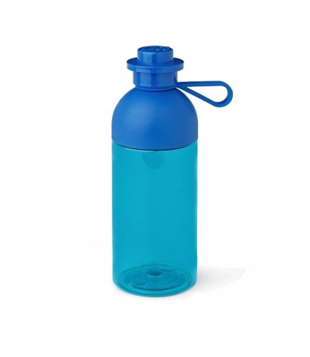 LEGO® fľaša transparentná - modrá