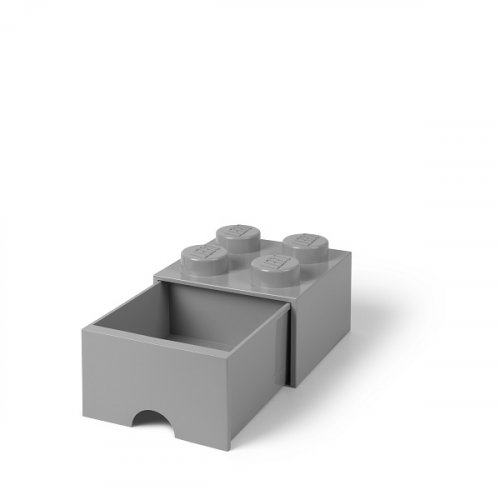 LEGO® Caja de almacenaje 4 con cajón - gris