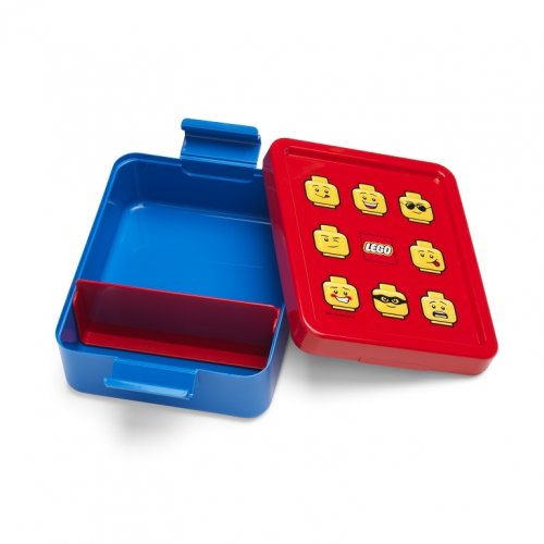 LEGO® ICONIC Classic Snack-Set (Flasche und Box) - rot/blau