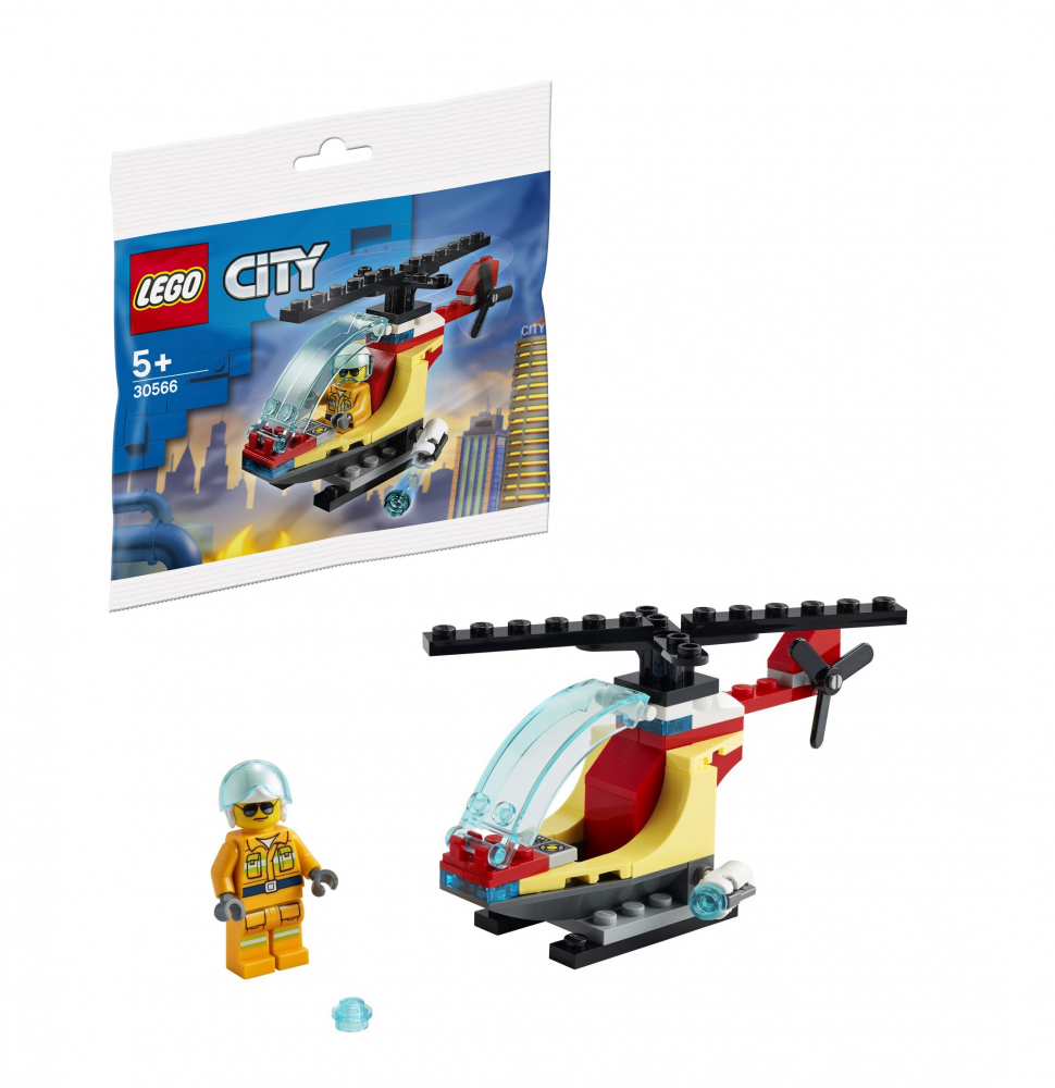 L'intervention de l'hélicoptère des pompiers Lego
