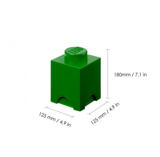 LEGO® Pudełko do przechowywania 1 - ciemnozielony