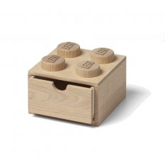 LEGO® houten tafelkist 4 met lade (eik - met zeep behandeld)