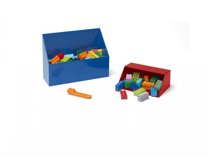 LEGO® naberačka kociek - červená/modrá, sada 2 kusov