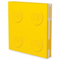 LEGO Notizbuch mit Gelstift als Clip - gelb