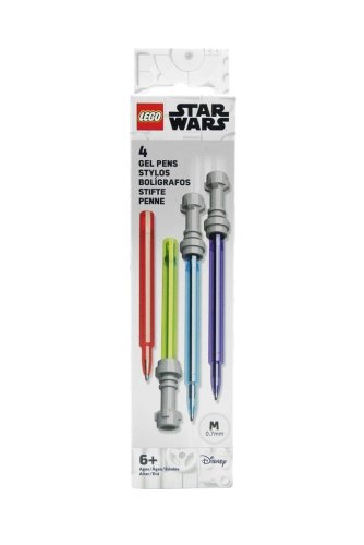 LEGO® Star Wars Set de bolígrafos de gel, sable láser - 4 piezas (caja)