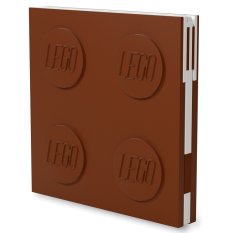 LEGO® Cuaderno con bolígrafo de gel como clip - marrón