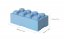 LEGO® box na svačinu 100 x 200 x 75 mm - svetlo modrá