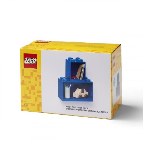 LEGO® Brick półki wiszące, zestaw 2 - niebieska