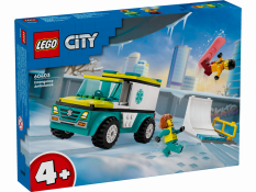 LEGO® City 60403 Ambulanță de urgență și practicant de snow-boarding