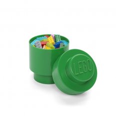 LEGO® Pudełko do przechowywania okrągły 123 x 183 mm - ciemnozielony