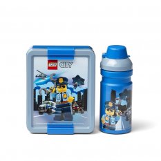 LEGO® City snack set (butelka i pudełko) - niebieska
