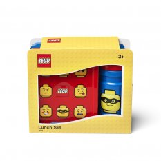 LEGO® ICONIC Classic snack set (garrafa e caixa) - vermelho/azul