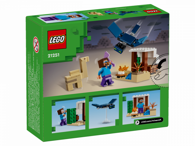 LEGO® Minecraft® 21251 Expediția în deșert a lui Steve