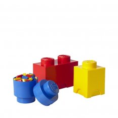 LEGO® Aufbewahrungsboxen Multi-Pack 3 Stück - blau, gelb, rot