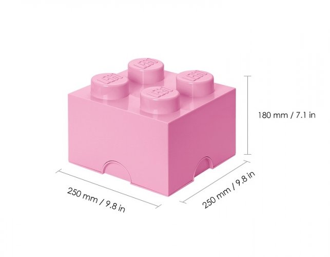 LEGO® Boîte de rangement 4 - rose clair