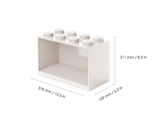 LEGO® Brick étagères suspendues, set de 2 - blanc