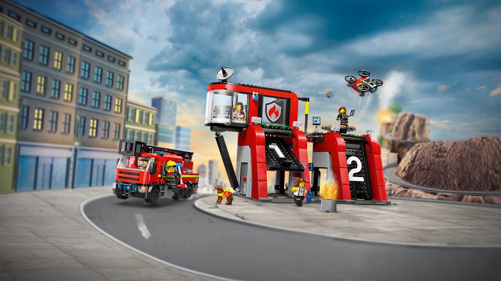 LEGO 60414 La caserne et le camion de pompiers